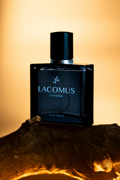 Lacomus perfume in professionally edited natural-light lifestyle photography