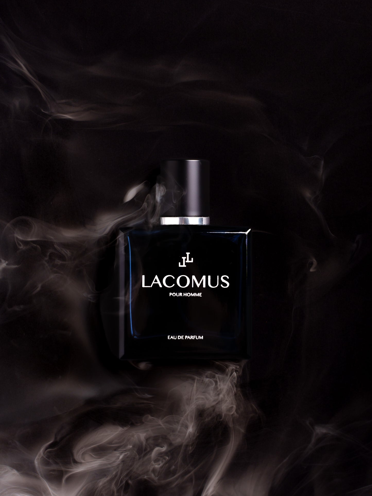 Lacomus signature perfume bottle in high-resolution professional product photography