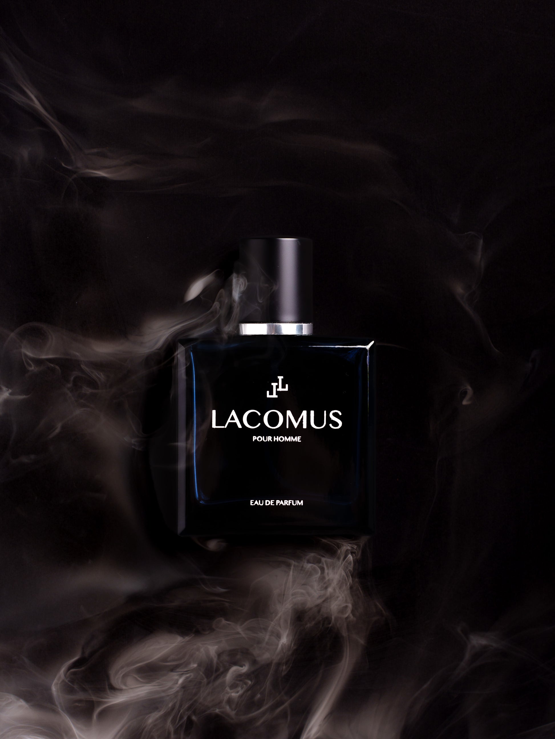 Lacomus signature perfume bottle in high-resolution professional product photography