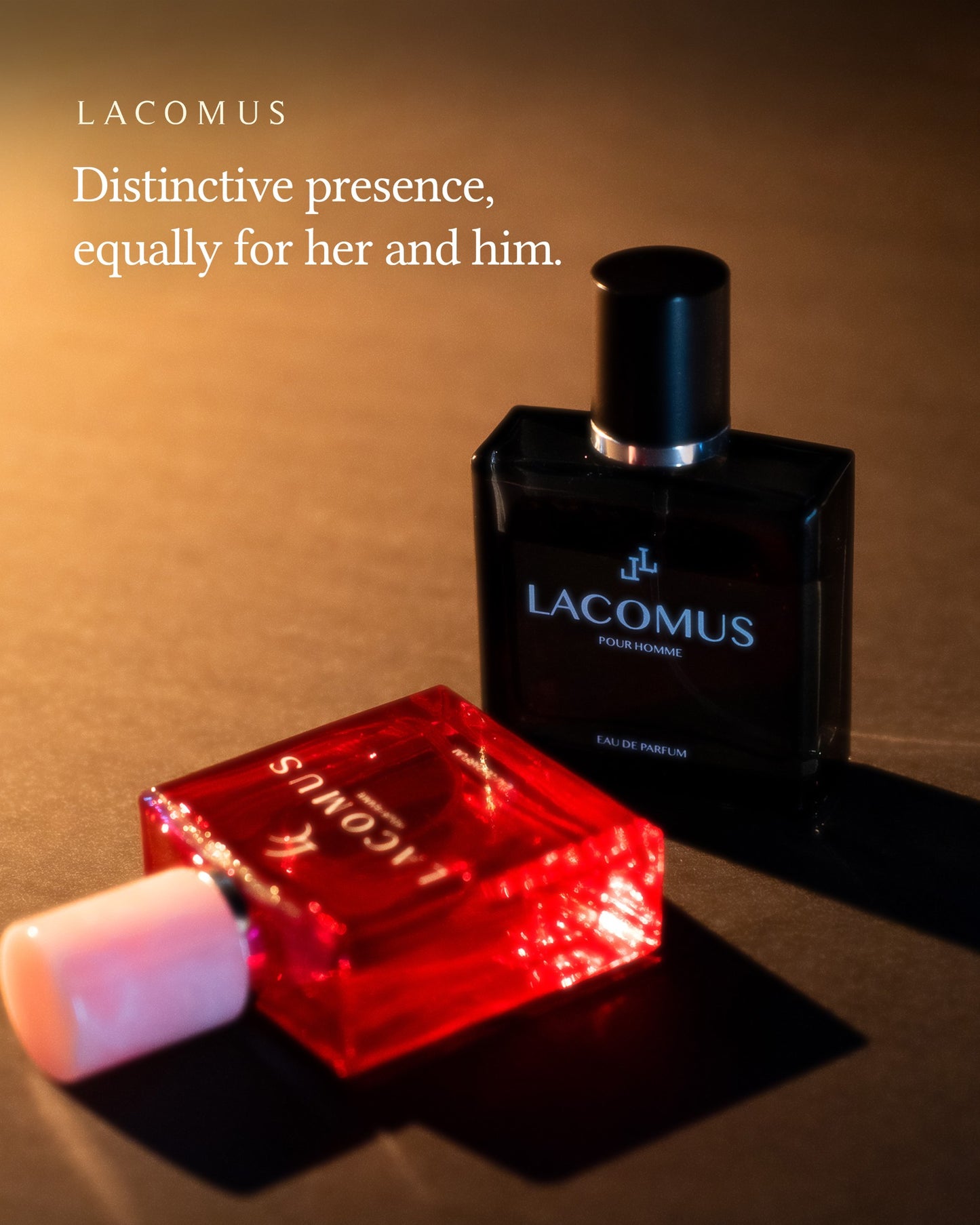 Lacomus pink and blue dual perfume bundle gift set product photograph